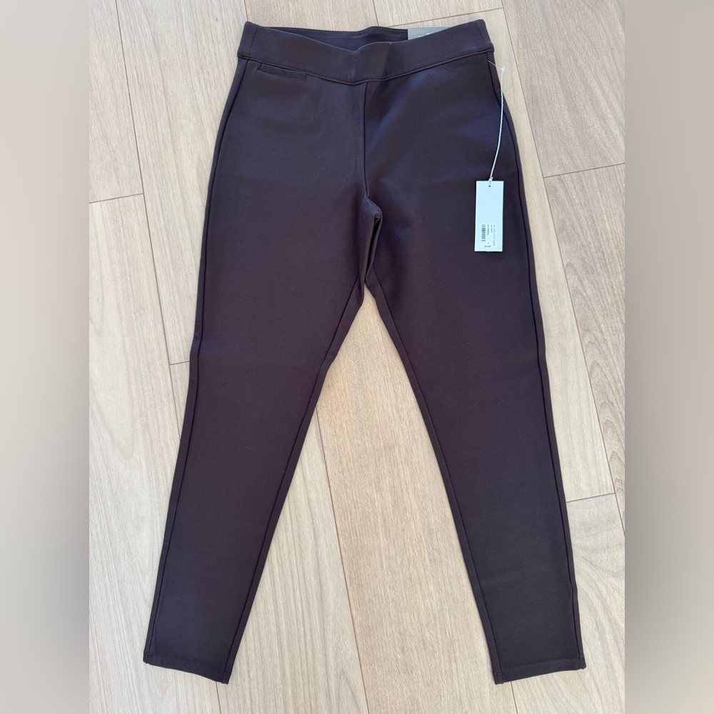 Soft Surroundings NWT size SMALL Soft Essential Ponte Leggings in dark brown